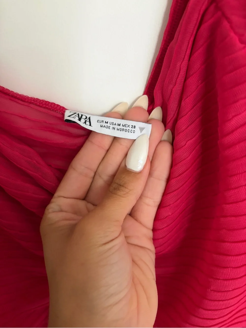 Zara hot pink top